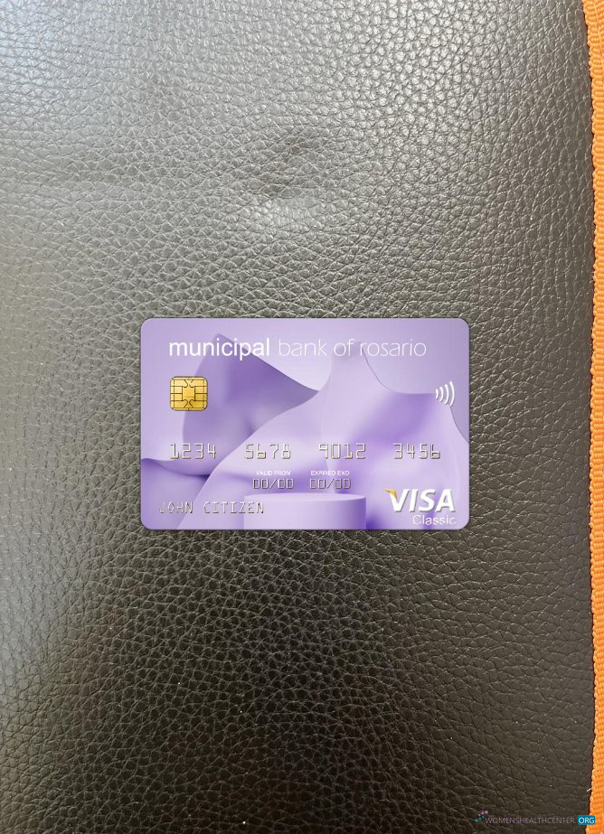 Download Argentina Municipal Bank of Rosario visa card photolook front Photoshop template